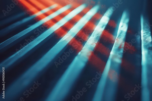 Disruption is showcased with sunlight filtering through innovative breakthrough visuals, forming an ultramodern, supernatural scene, banner, with copy space