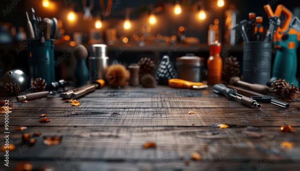 DIY projects with tools and materials neatly organized, Realism, Cool tones, Photography DIY projects with tools and materials neatly organized, Realism, Cool tones, Photography