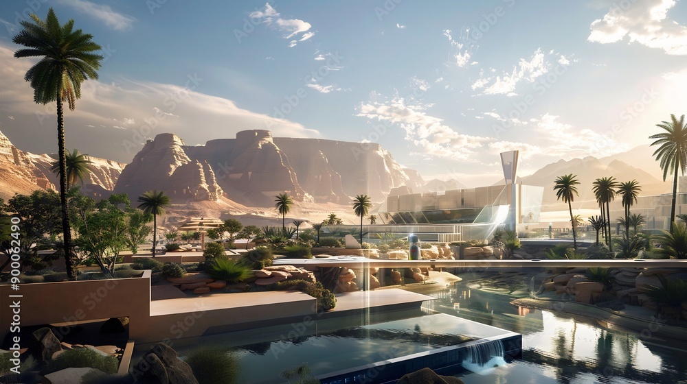 Modern Oasis in a Desert Landscape Modern Oasis in a Desert Landscape