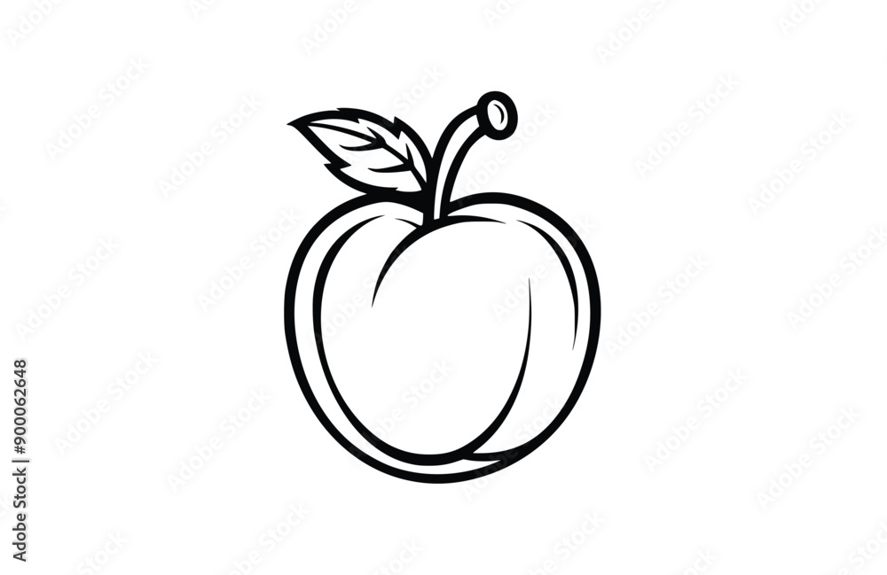 Peach icon isolated on white background. Beautiful Peach icon. Peach icon isolated on white background. Beautiful Peach icon.