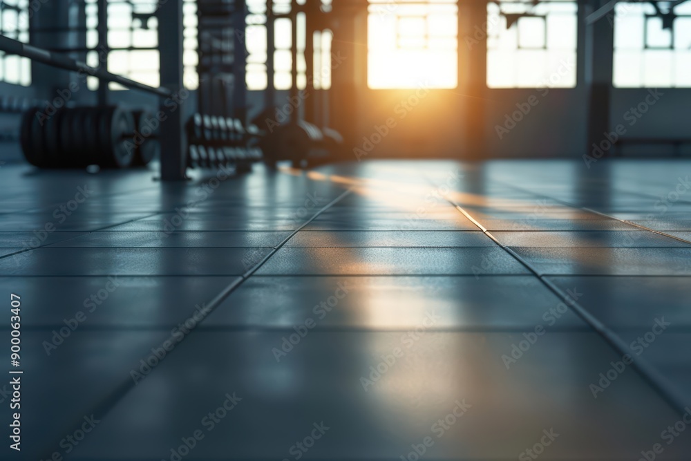 The sports medicine concept is shown with sunlight filtering through hightech athletic training facilities The sports medicine concept is shown with sunlight filtering through hightech athletic training facilities
