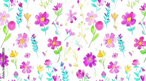 Watercolor Floral Seamless Pattern