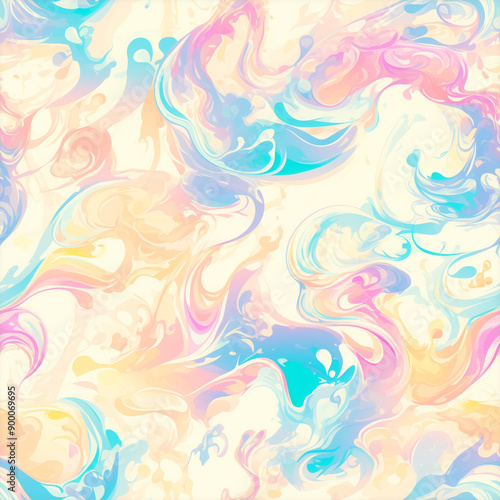 アニメ風の水彩のにじみパターン © sankakuten