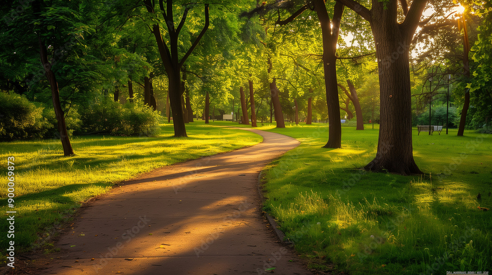 walking pathway in green park relaxing landscape wallpaper, background walking pathway in green park relaxing landscape wallpaper, background