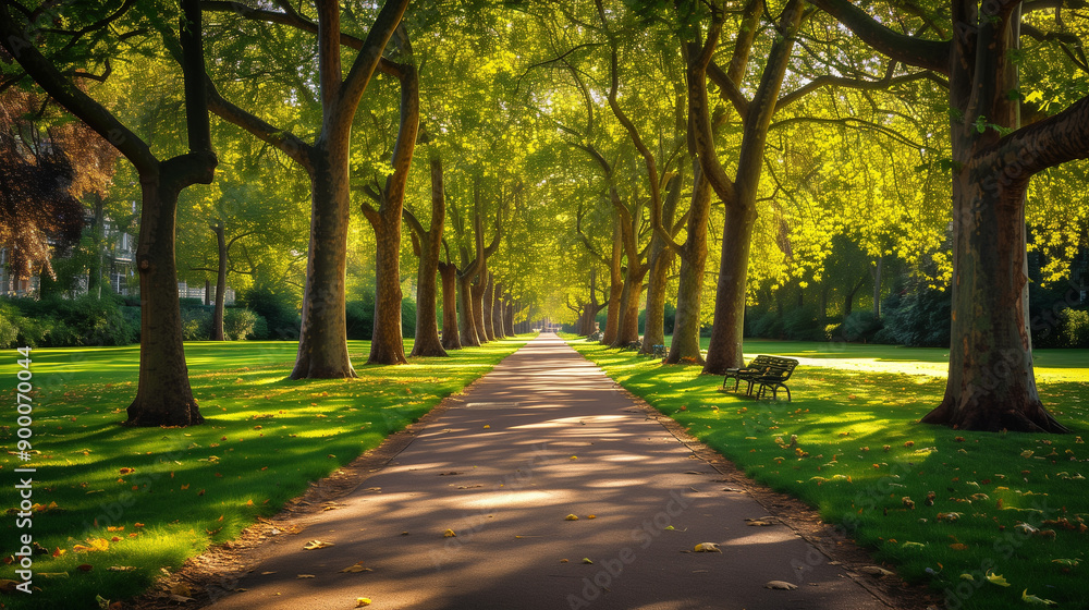 walking pathway in green park relaxing landscape wallpaper, background walking pathway in green park relaxing landscape wallpaper, background