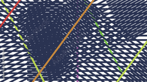 Mesh texture with colored lines.