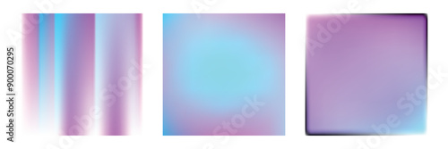 Holographic Unicorn Gradient. Trendy neon pink purple very peri blue teal colors soft blurred background dot vector ilustration