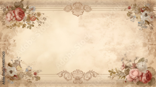 Flower and Frame Background