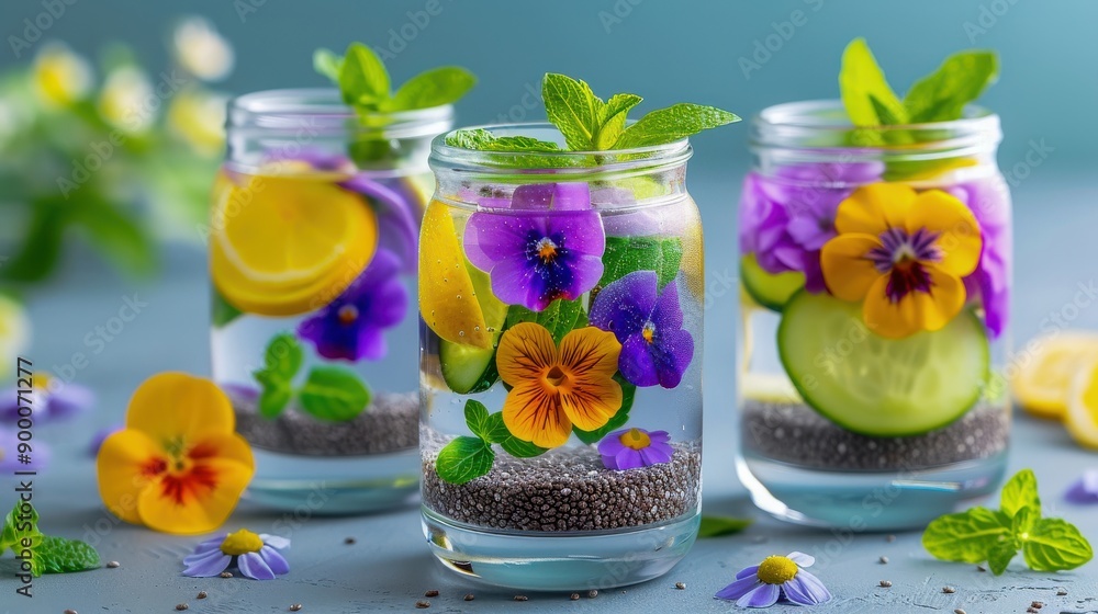 Refreshing Detox Water with Flowers and Fruit Refreshing Detox Water with Flowers and Fruit