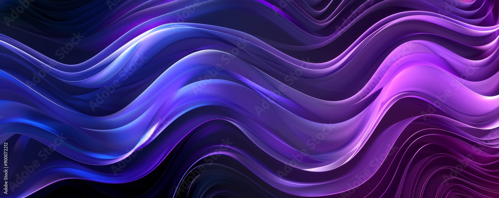 Abstract wavy gradient lines in blue and Abstract wavy gradient lines in blue and