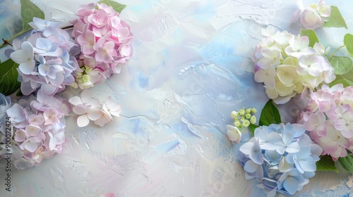 Wallpaper Mural Light pastel hydrangea Torontodigital.ca