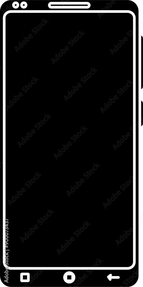 Smartphone front view illustration vector Smartphone front view illustration vector