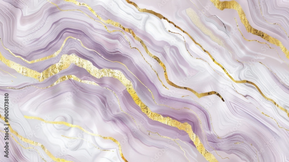 Obraz premium Light amethyst, gold white