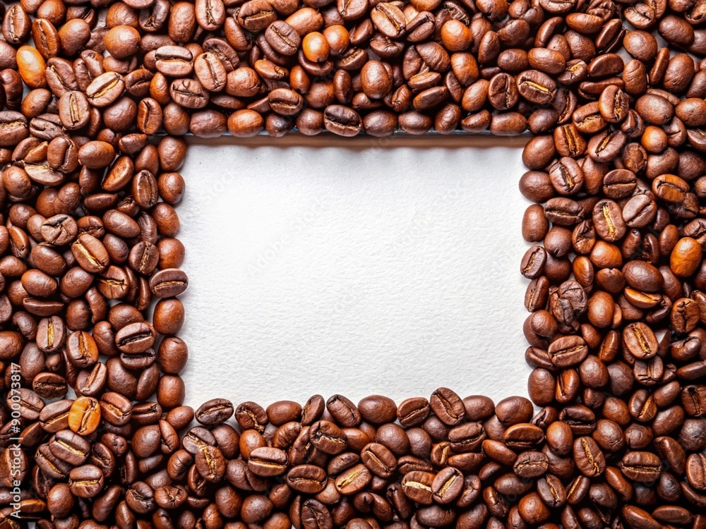 Coffee beans are neatly arranged with an artistic feel Coffee beans are neatly arranged with an artistic feel
