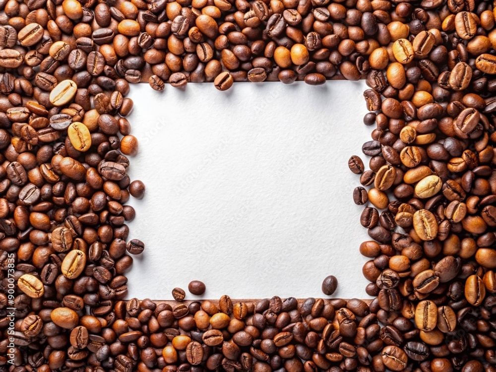 Coffee beans are neatly arranged with an artistic feel Coffee beans are neatly arranged with an artistic feel