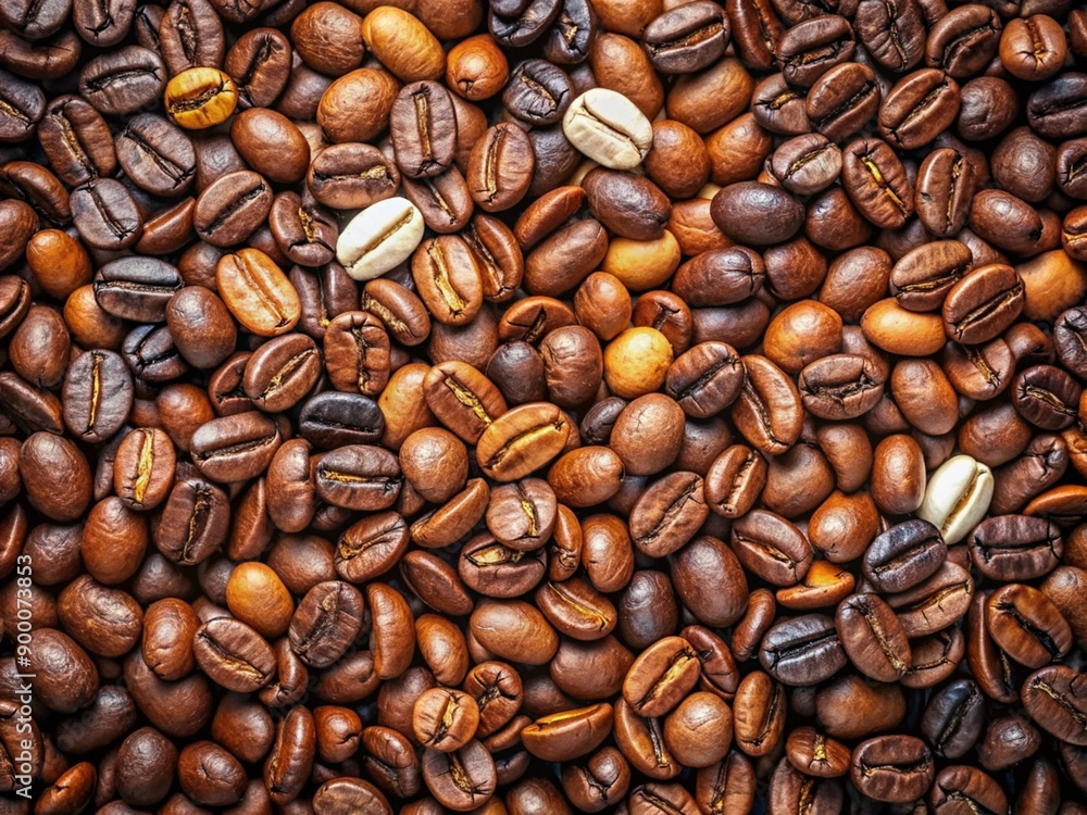 Coffee beans are neatly arranged with an artistic feel Coffee beans are neatly arranged with an artistic feel