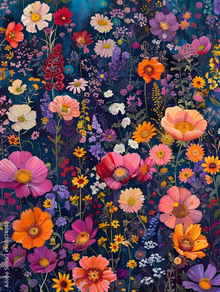 A beautiful garden full of a wide variety of flowers. A beautiful garden full of a wide variety of flowers.