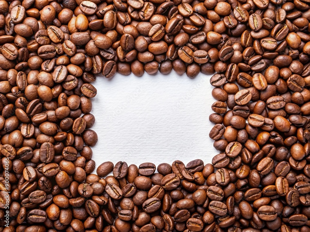 Coffee beans are neatly arranged with an artistic feel Coffee beans are neatly arranged with an artistic feel