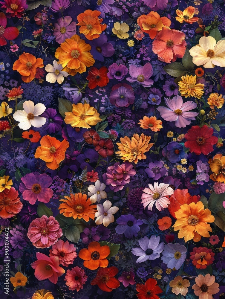 A beautiful garden full of a wide variety of flowers. A beautiful garden full of a wide variety of flowers.