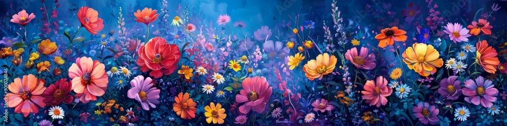 A beautiful garden full of a wide variety of flowers. A beautiful garden full of a wide variety of flowers.