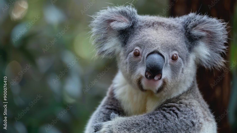 Naklejka premium a koala bear that is sitting on a tree