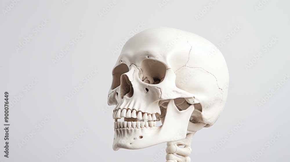 Human skull isolated close up. Human skull isolated close up.