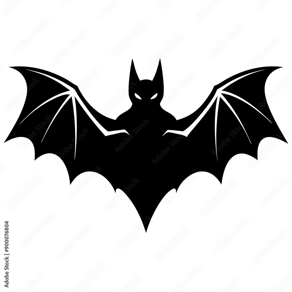Bat silhouette vector art illustration Bat silhouette vector art illustration