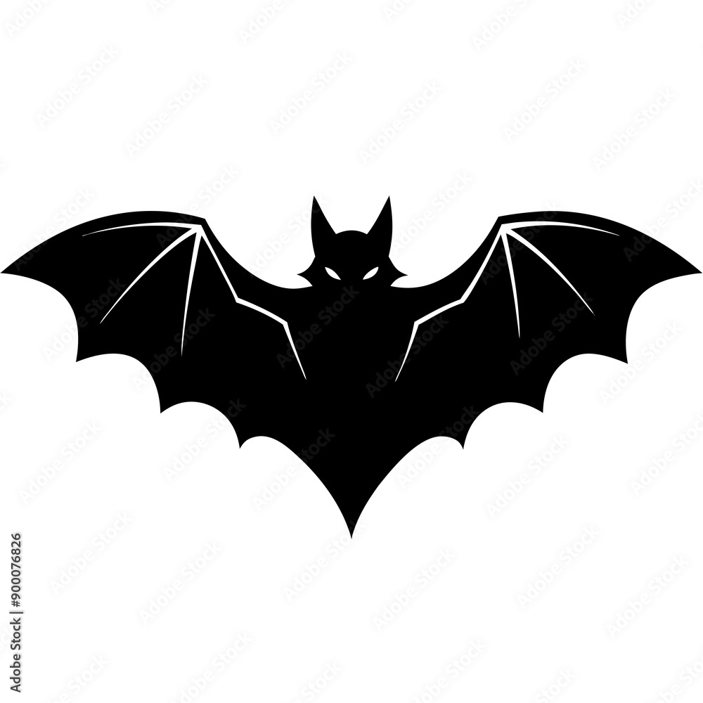 Bat silhouette vector art illustration Bat silhouette vector art illustration