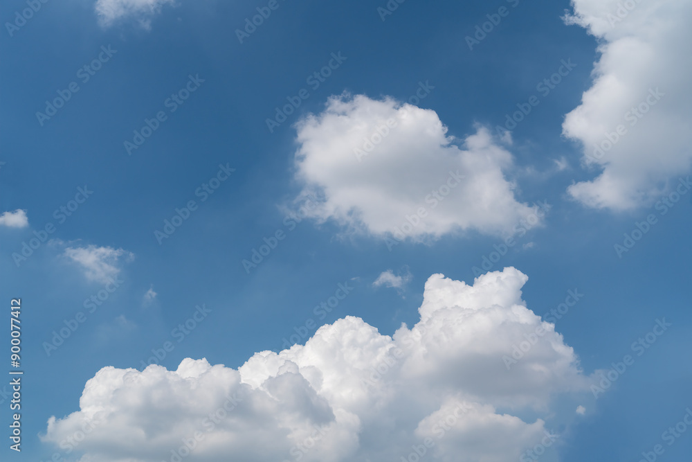 Beautiful Blue Sky with Fluffy White Clouds Beautiful Blue Sky with Fluffy White Clouds