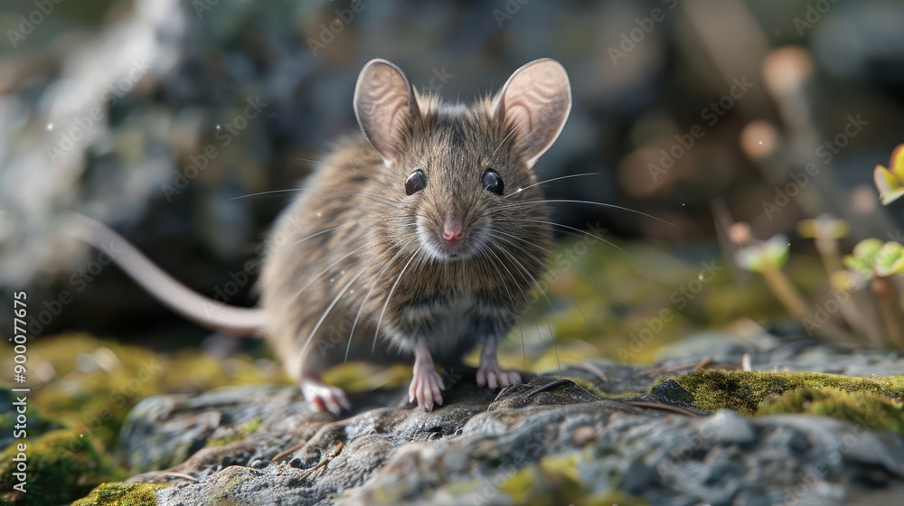 a small mouse that is standing on a rock a small mouse that is standing on a rock
