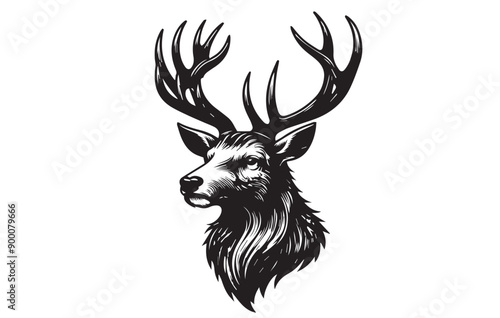 deer head vector design