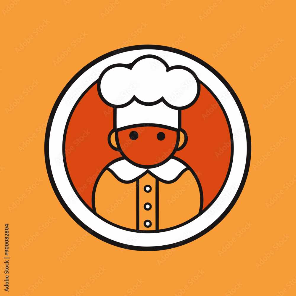 A Chef Man Logo Design Vector Art Illustration A Chef Man Logo Design Vector Art Illustration