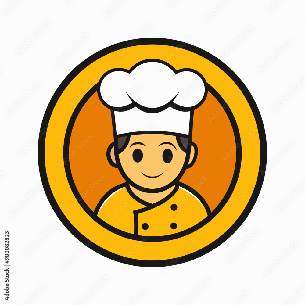 A Chef Man Logo Design Vector Art Illustration A Chef Man Logo Design Vector Art Illustration
