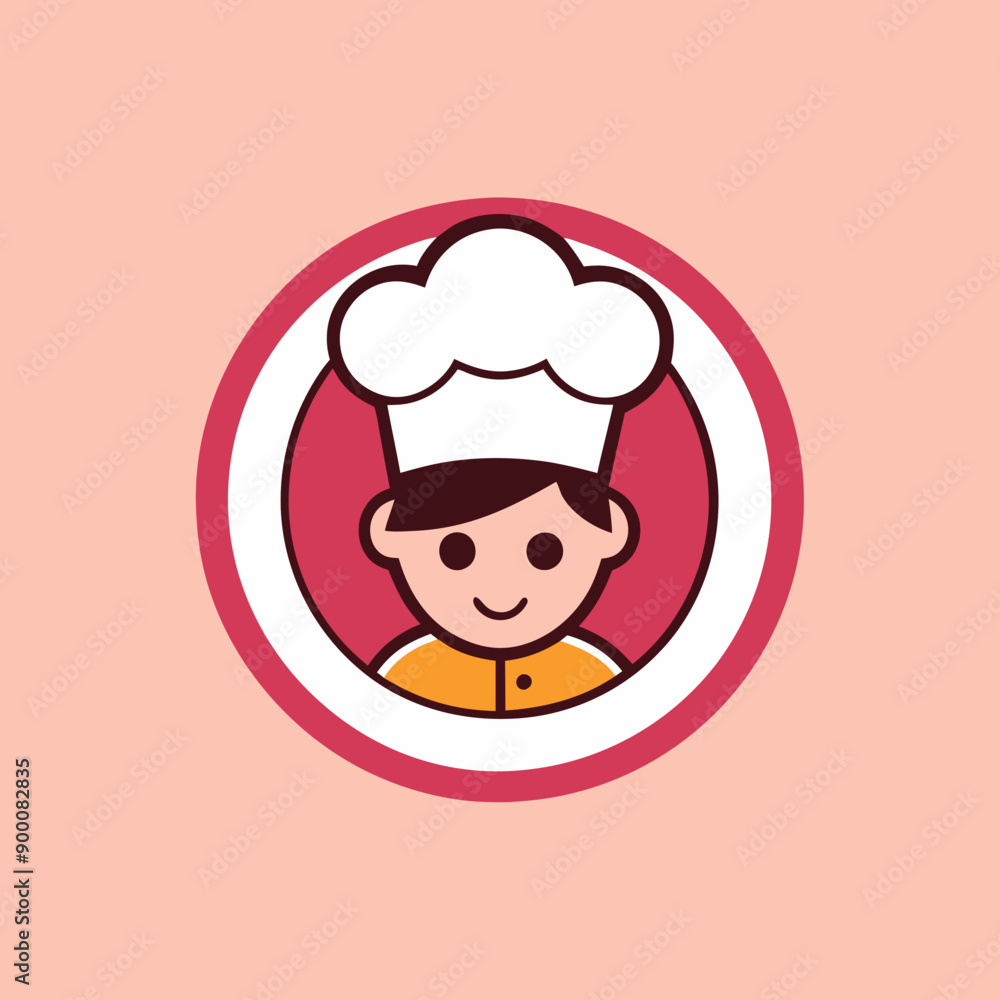 A Chef Man Logo Design Vector Art Illustration A Chef Man Logo Design Vector Art Illustration