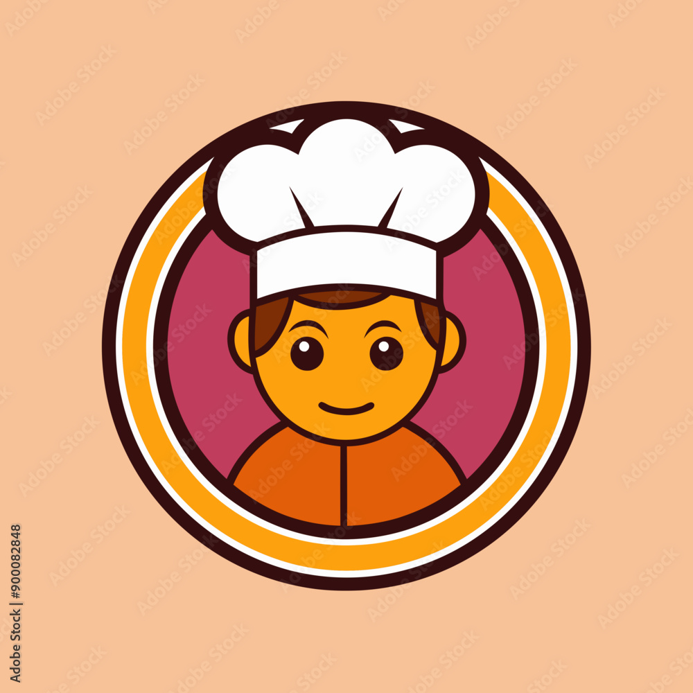 A Chef Man Logo Design Vector Art Illustration A Chef Man Logo Design Vector Art Illustration