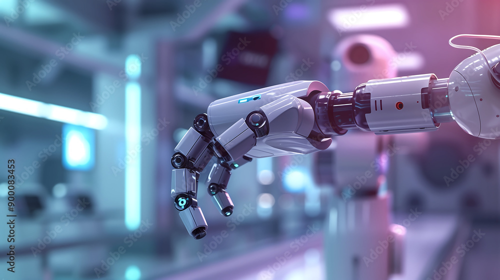 3d rendering, medical machine robotic arm in hospital background, technology and health care concept, digital art illustration 3d rendering, medical machine robotic arm in hospital background, technology and health care concept, digital art illustration
