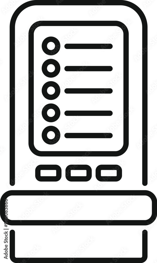 Electronic voting machine with buttons and screen for voting during elections Electronic voting machine with buttons and screen for voting during elections