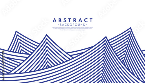 Abstract background with simple blue wavy lines. Japanese style concept. Vector illustration