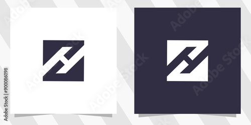 Bild auf Leinwand letter zh hz logo design vector