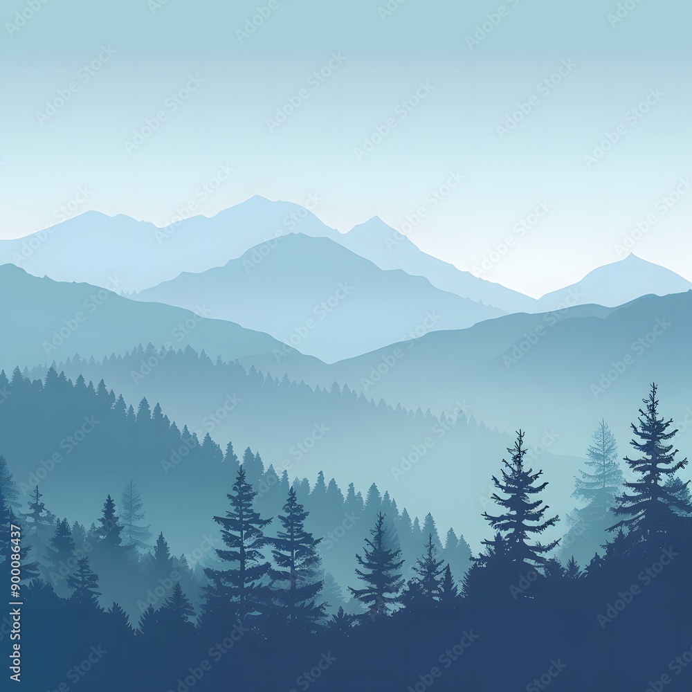 Obraz premium Mountain background flat 2D high quality, high detailed, no blur