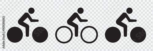 A bicycle icon for an urban environment. A modern bike, a set of icons. Bicycle parking on a special territory