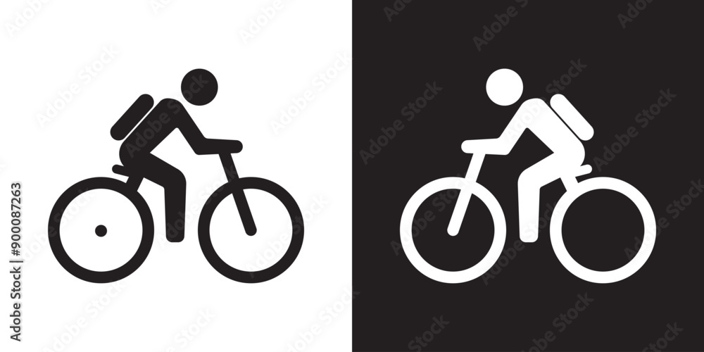 Obraz premium bicycle icon vector logo 888