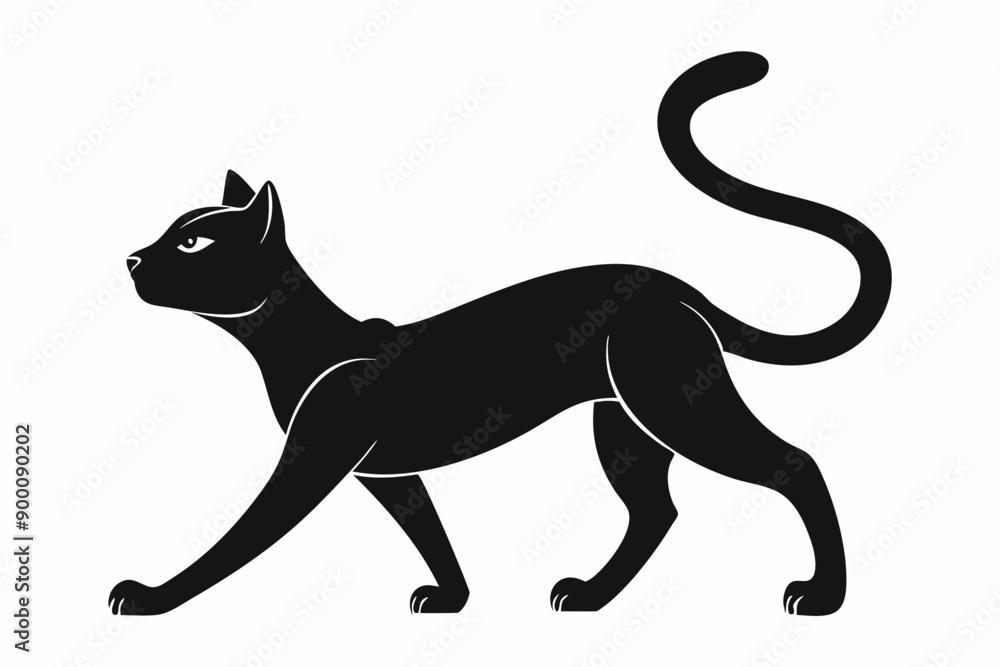 Cat silhouette, black silhouette cat stretching full body, cat silhouette icon
Cat silhouette, black silhouette cat stretching full body, cat silhouette icon