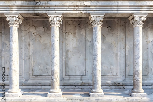 Old antique column the ancient building