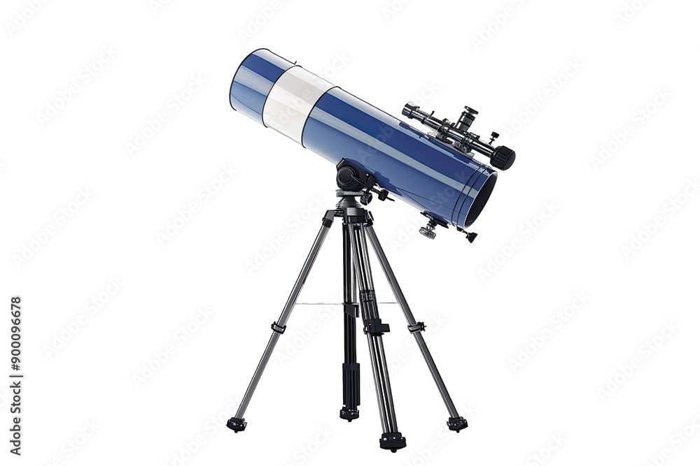 High-quality blue and white telescope on a sturdy tripod, perfect for stargazing and observing celestial objects. Ideal for astronomy enthusiasts. High-quality blue and white telescope on a sturdy tripod, perfect for stargazing and observing celestial objects. Ideal for astronomy enthusiasts.
