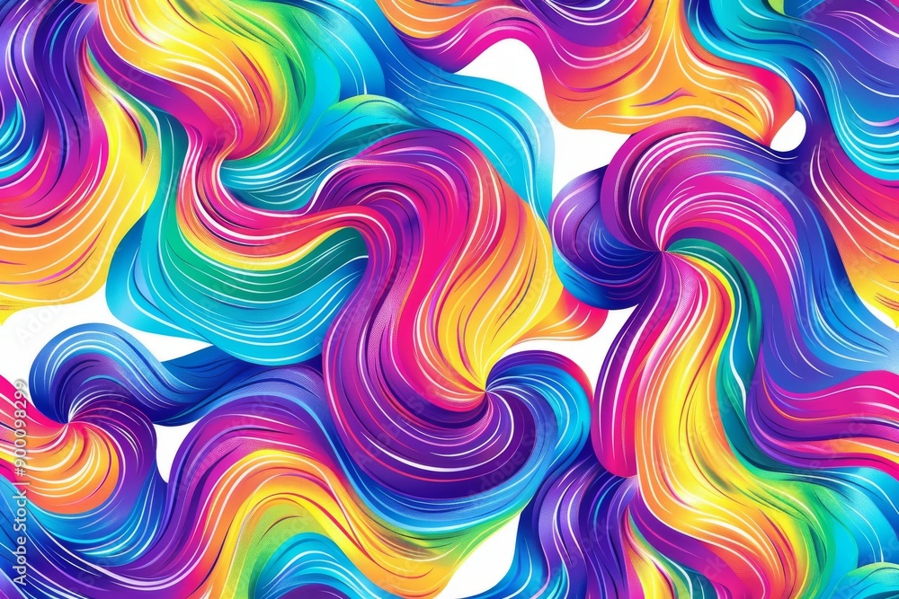 Abstract digital wave in rainbow colors symbolizing technological innovation and creativity Abstract digital wave in rainbow colors symbolizing technological innovation and creativity