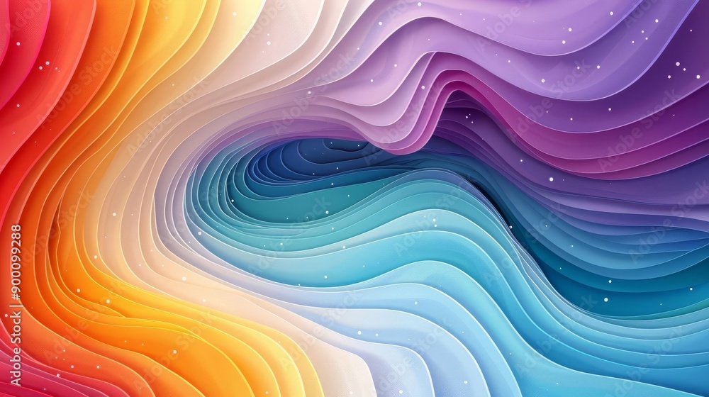 Abstract galaxy, swirling colors, 3D depth, flat design illustration Abstract galaxy, swirling colors, 3D depth, flat design illustration