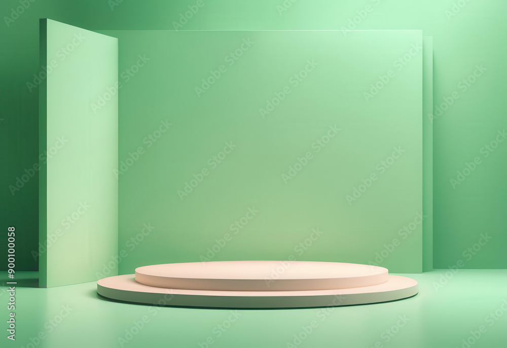 podium on a green background podium on a green background
