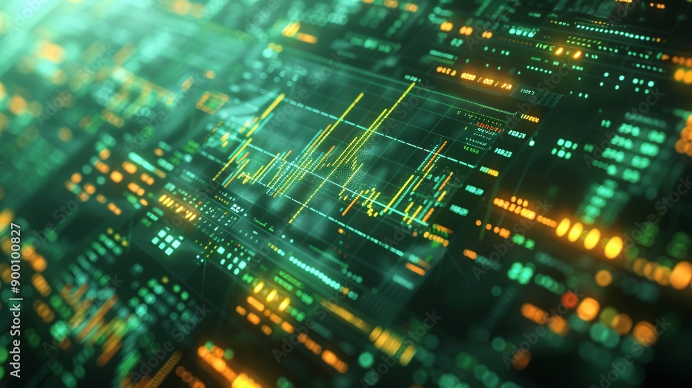 Digital Interface with Green and Yellow Data Digital Interface with Green and Yellow Data
