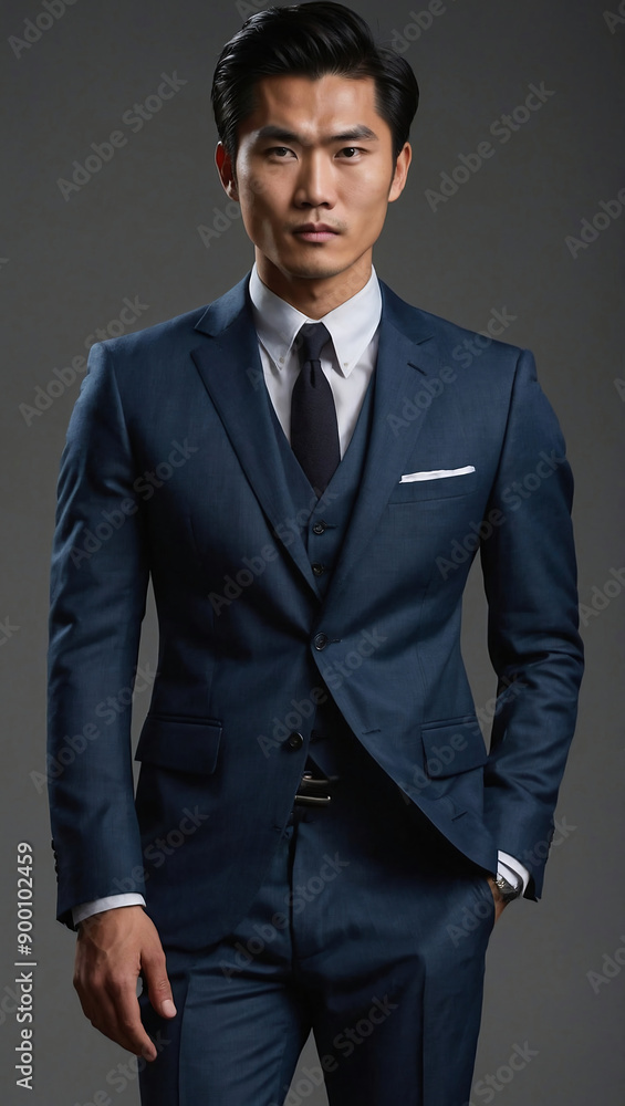 Fototapeta premium portrait of a businessman in a business attire suit, entrepreneurship finance innovation and is corporate diversity 